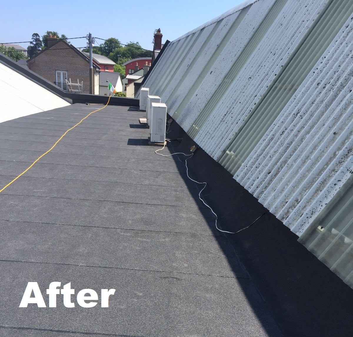 Before and after Felt Roofing