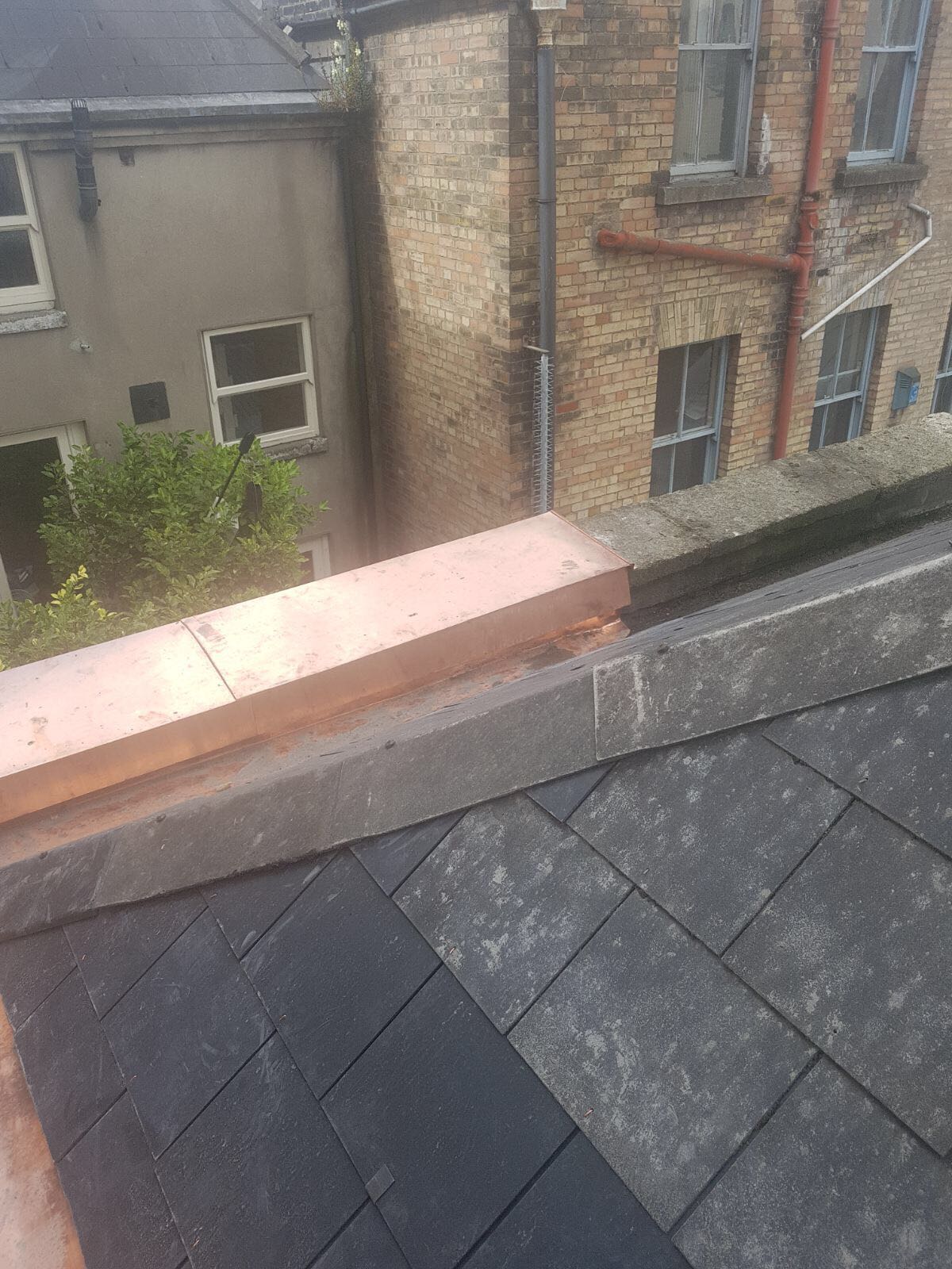 Copper Guttering and Down pipe